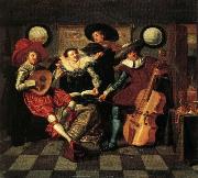 Dirck Hals The Merry Company oil